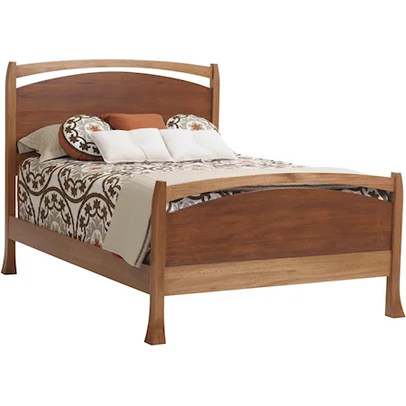 Full Panel Bed with Rounded Headboard